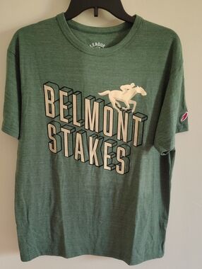 League Unisex Green Belmont Stakes Graphic Tee (Large)